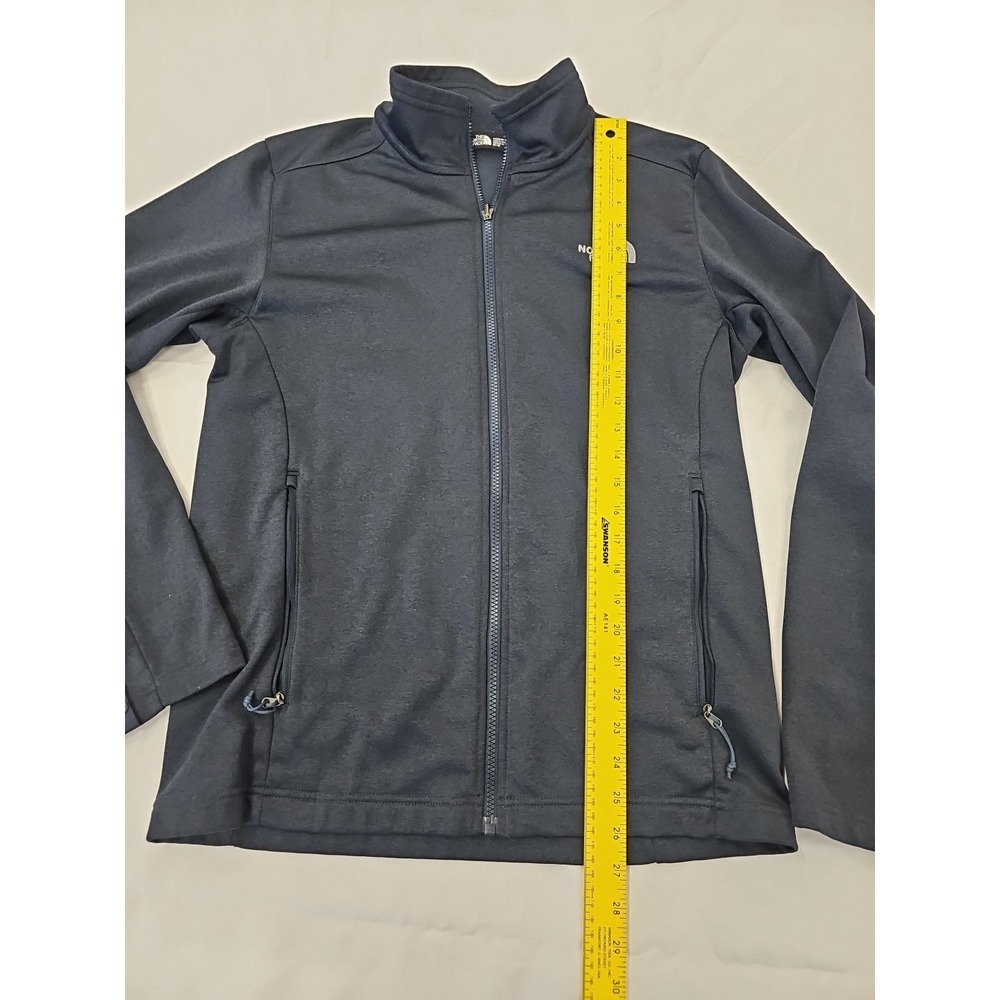 The North Face men's full-zip soft shell jacket Navy heathered fabric Medium